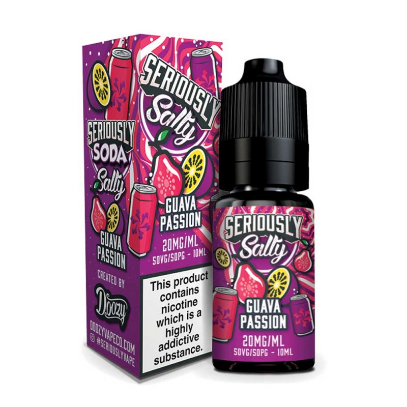 Doozy Vape Seriously Soda Guava Passion 10ml Nicsalt E Liquid