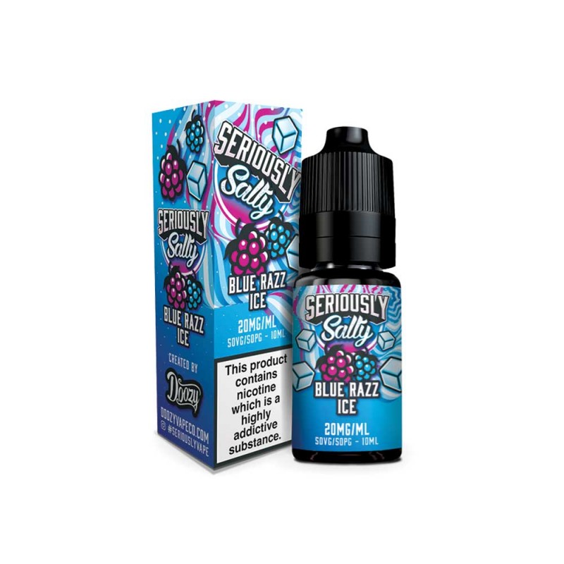 Doozy Vape Seriously Salty Blue Razz Ice 10ml Nics...