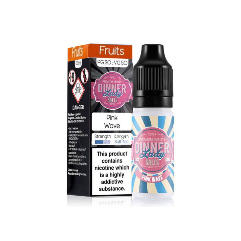 Dinner Lady Fruits 10ml Nic Salt E liquid Pink Wave