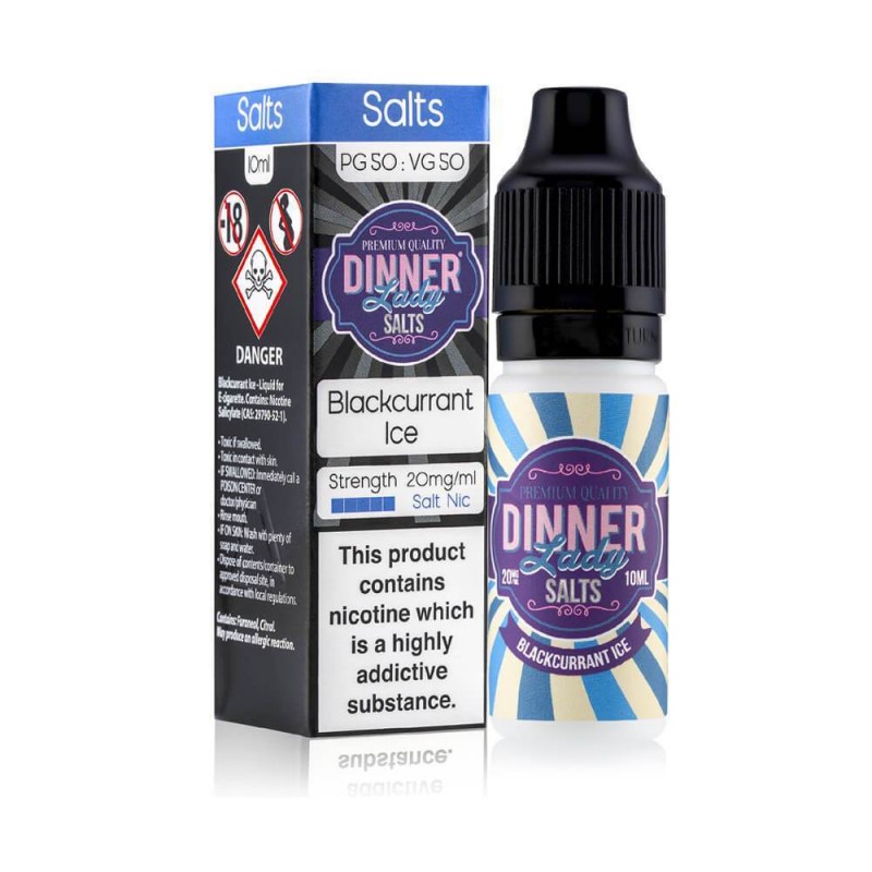 Dinner Lady 10ml Nicotine Salt E Liquid Blackcurrant Ice