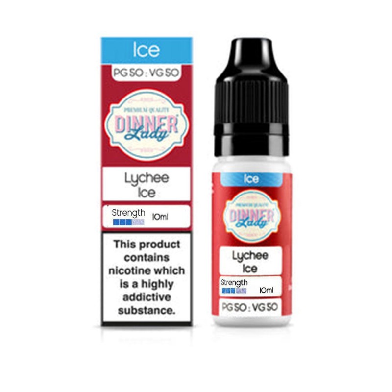 Dinner Lady Ice 10ml Nic Salt E liquid Lychee Ice