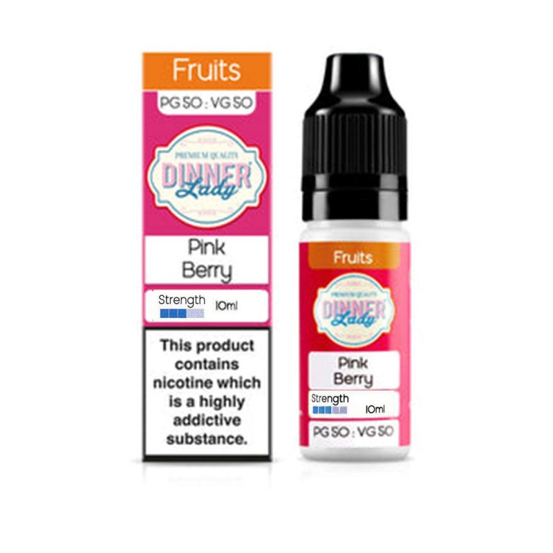 Dinner Lady Fruits 10ml Nic Salt E liquid Pink Berry