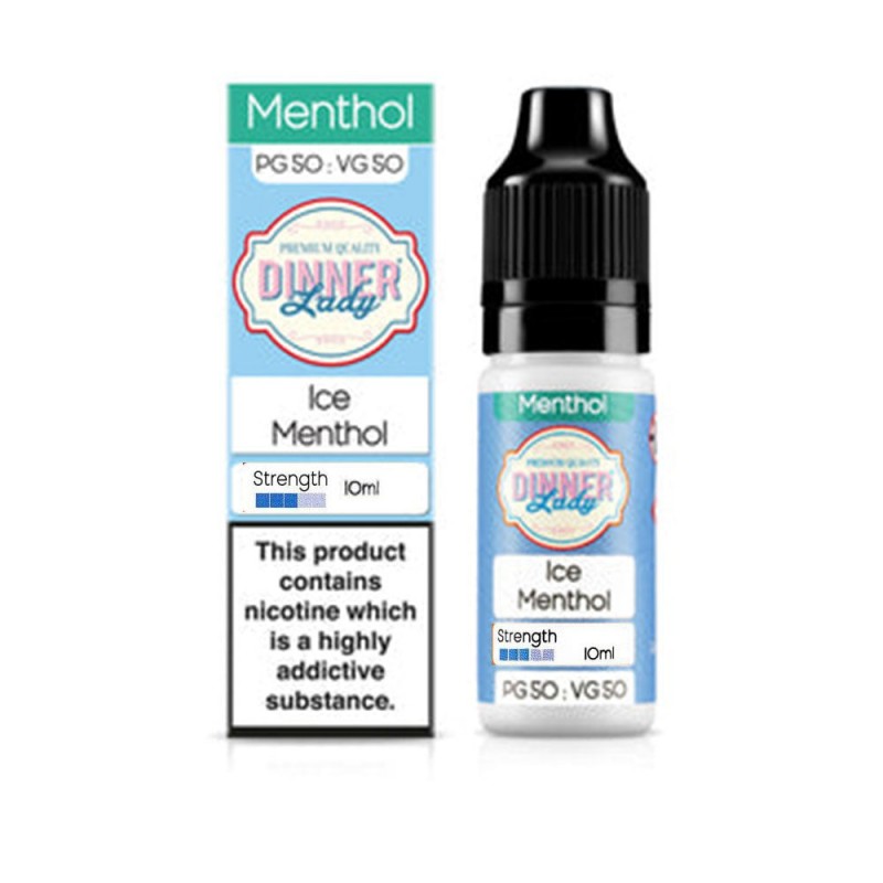 Dinner Lady Menthol 10ml Nic Salt E liquid Ice Men...