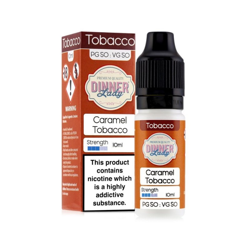 Dinner Lady Tobacco 10ml Nic Salt E Liquid Caramel...