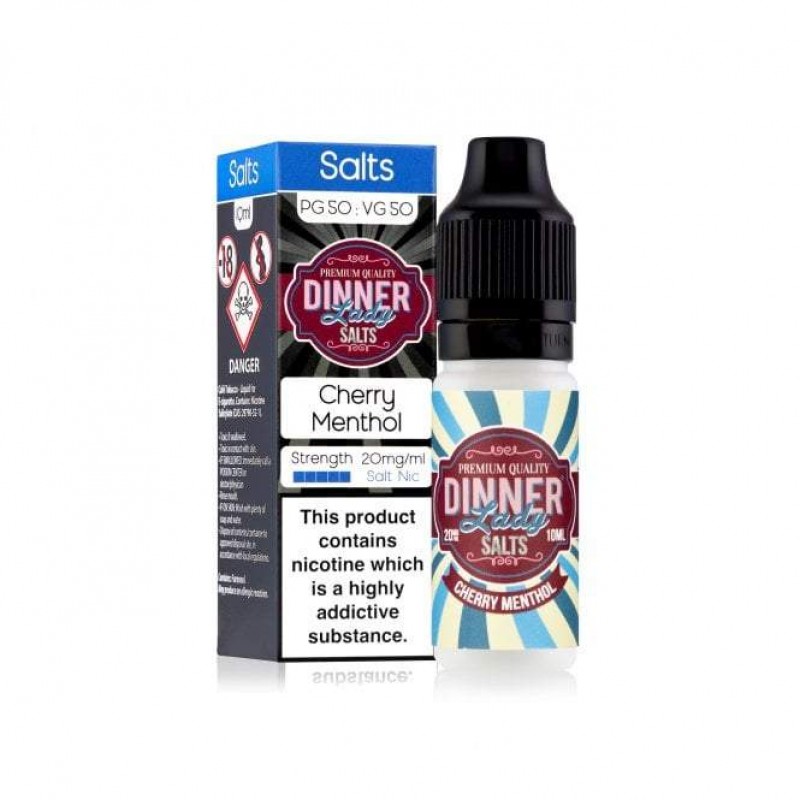 Cherry Menthol 10ml Nic Salt E Liquid by Dinner Lady