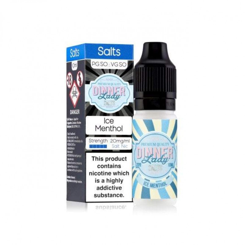 Ice Menthol 10ml Nic Salt E Liquid by Dinner Lady