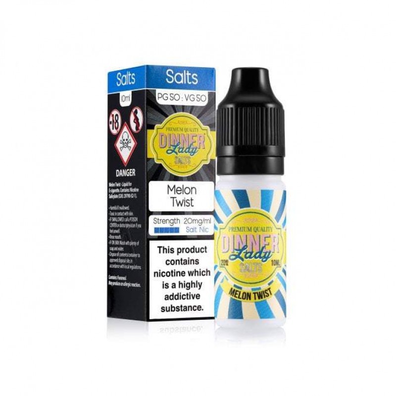 Melon Twist 10ml Nic Salt E Liquid by Dinner Lady