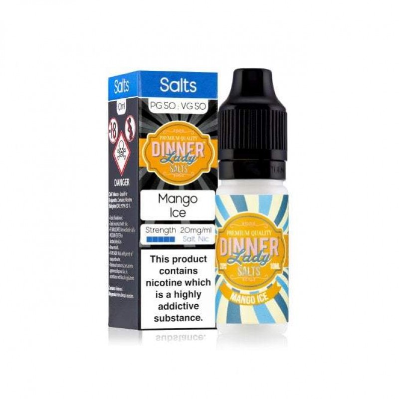 Mango Ice 10ml Nic Salt E Liquid by Dinner Lady