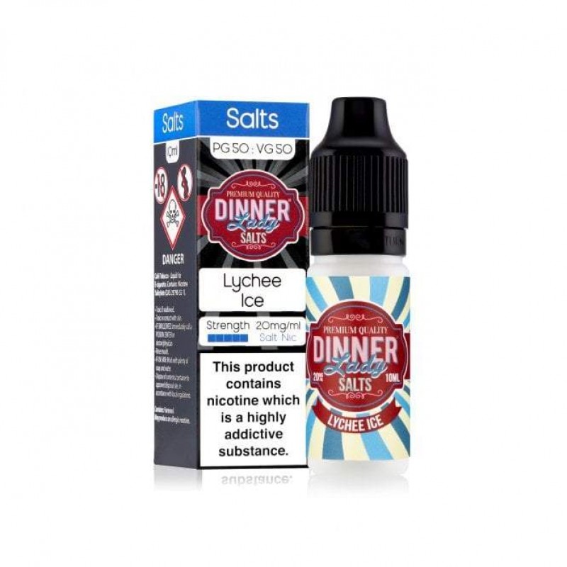 Lychee Ice 10ml Nic Salt E Liquid by Dinner Lady