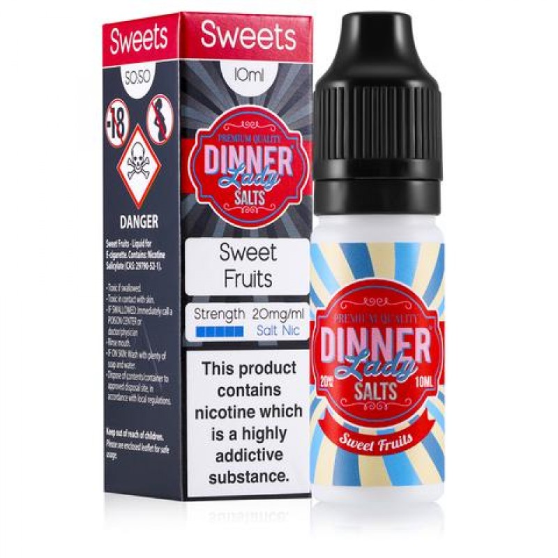 Sweet Fruits 10ml Nic Salt E-Liquid by Dinner Lady